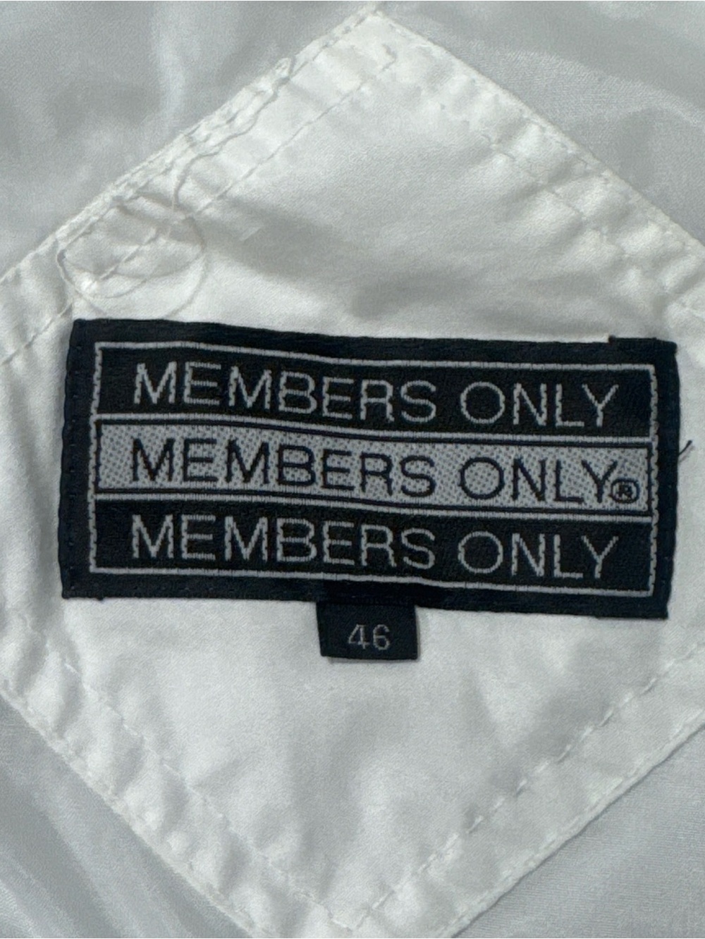 Members Only White Racer Windbreaker Jacket - Picture 6 of 9